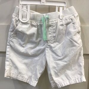 Carter's White Shorts with Mint Drawstring & White Tank